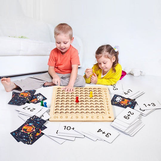 Houten Montessori Vermenigvuldiging Bordspel