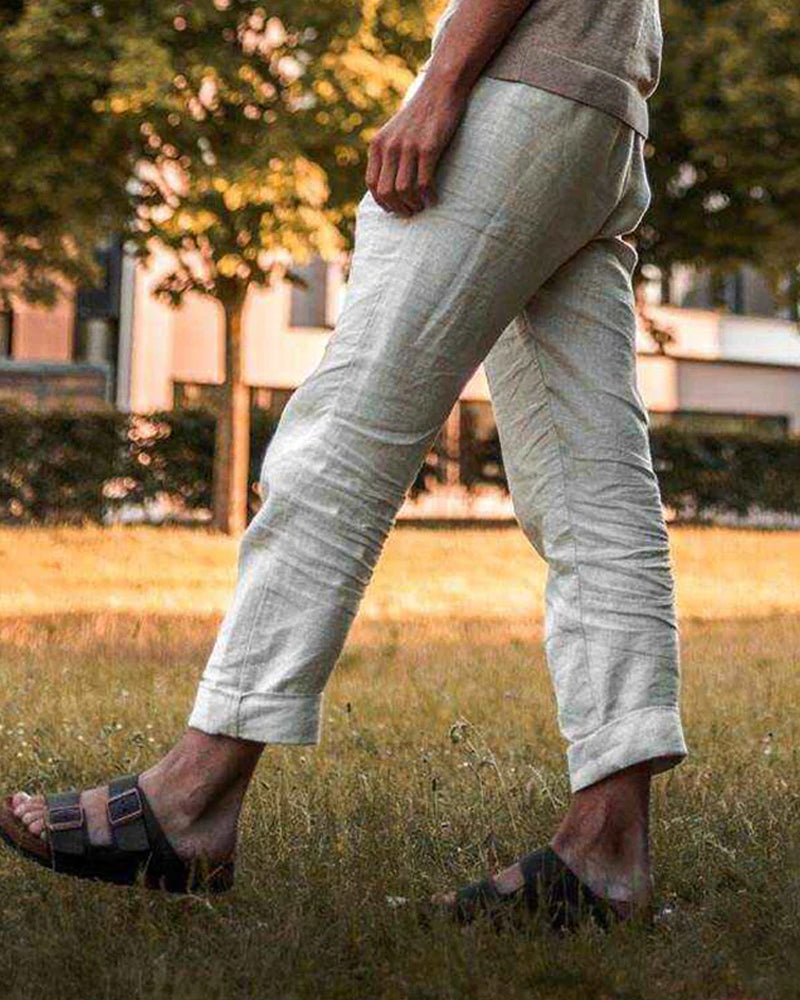 Losse zomer linnen broek