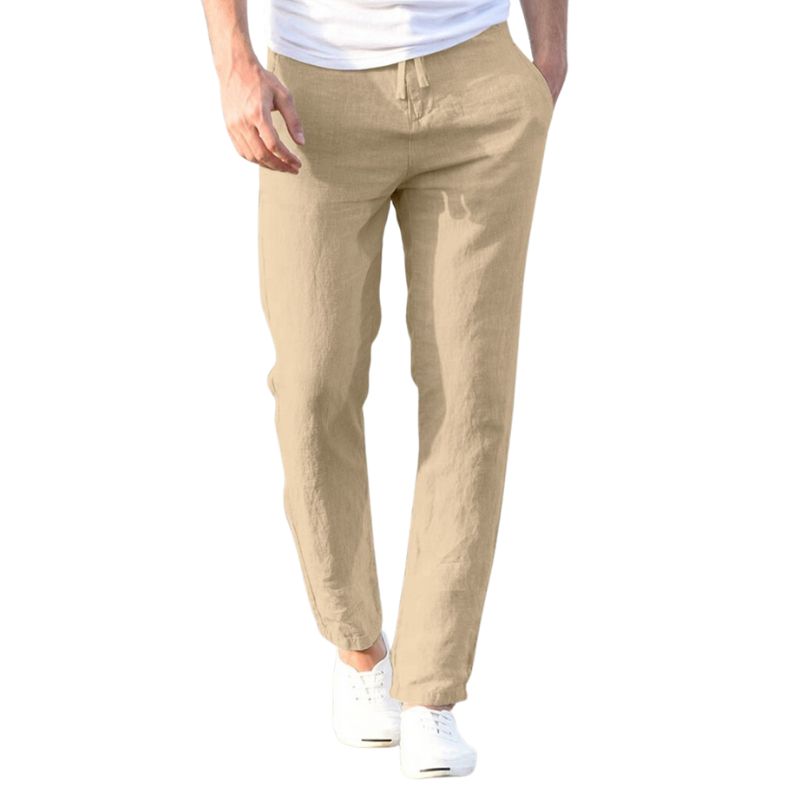 Katoenen losse slim-fit broek