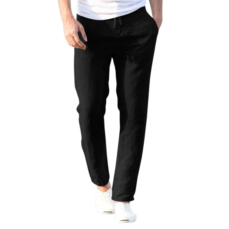 Katoenen losse slim-fit broek