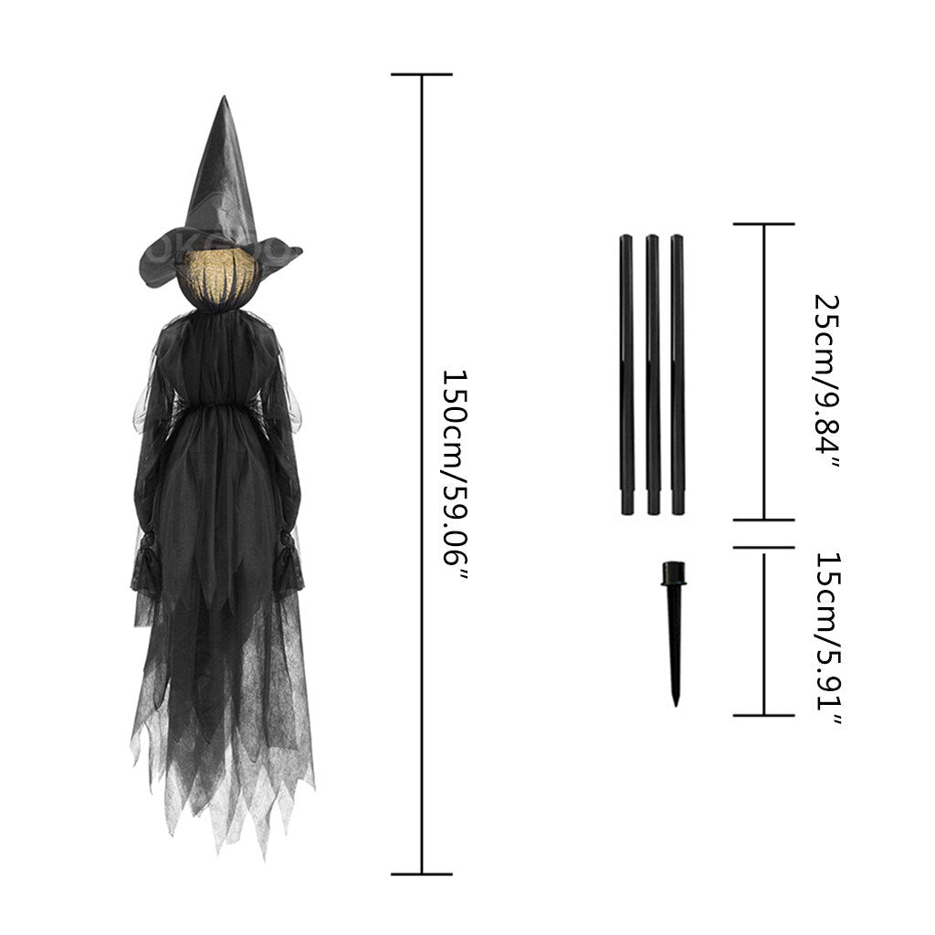 SpookBeam™ | Verlichte Halloween-heksenstaak voor Halloween-decoratie