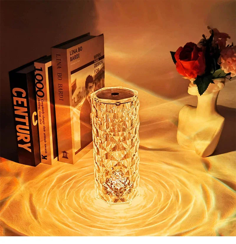 CrystalBloom™ Roos Stralen Kristallen Diamant Tafellamp